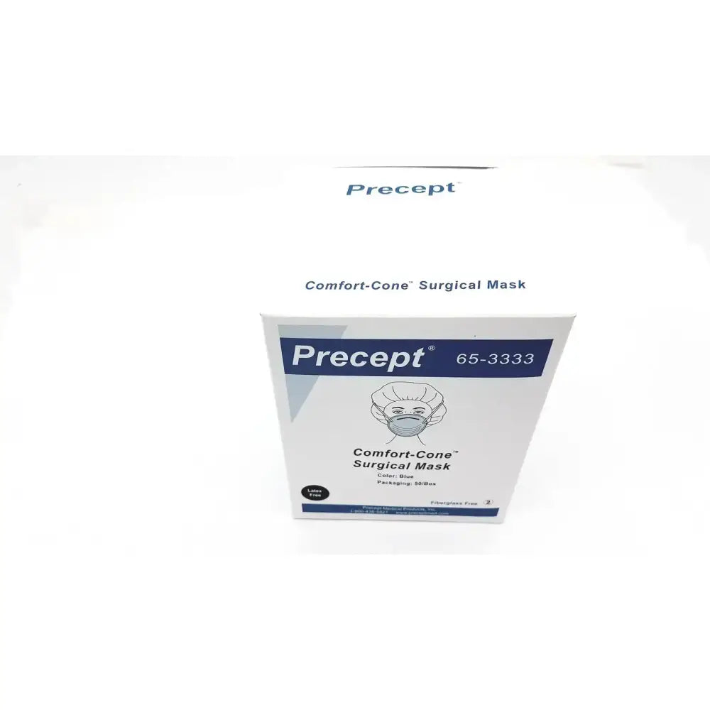 Precept 653333 Comfort Cone Molded Surgical Face Mask Blue 50/Box Surgical Face Mask, second-hand product photo 3