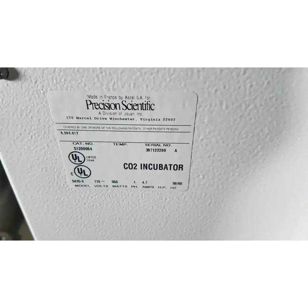 Napco Precision Napco Series 5425, 51200064 Co2 Incubator CO2 Incubator, as-is (for parts) product photo 19