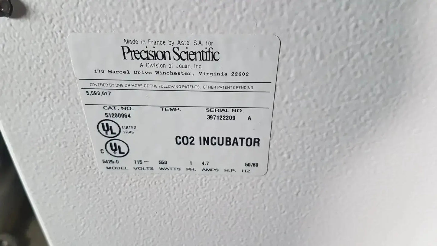 Napco Precision Napco Series 5425, 51200064 Co2 Incubator CO2 Incubator, as-is (for parts) product photo 19