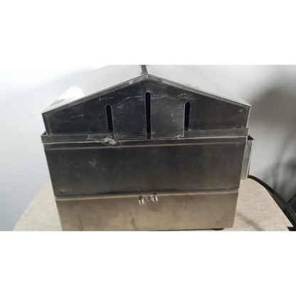Stainless steel precision scientific metabolic shaking incubator 66722 with gabled top, three vertical slots, and front latch