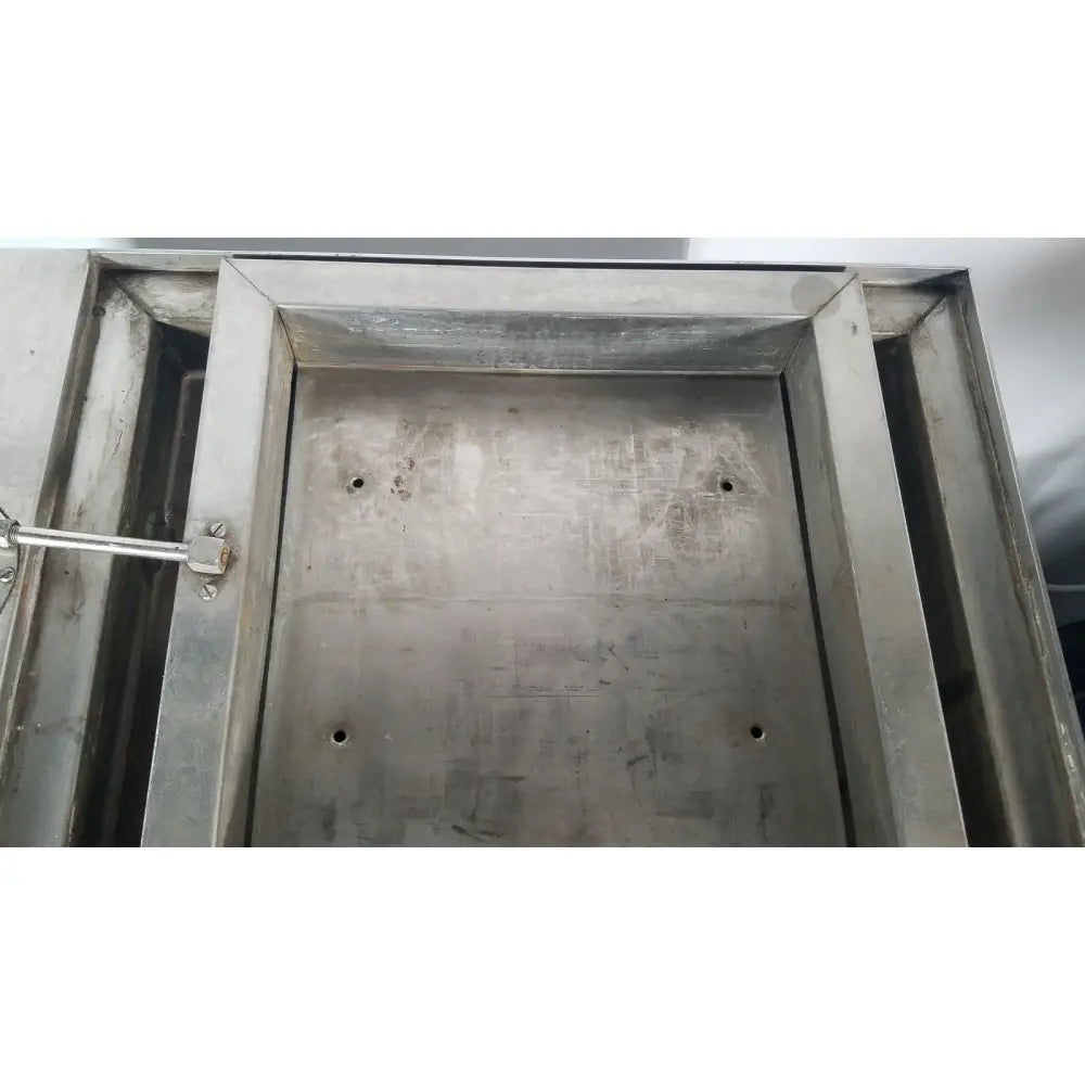 Rectangular stainless steel door panel with brushed finish and mounting holes for precision scientific metabolic shaking incubator