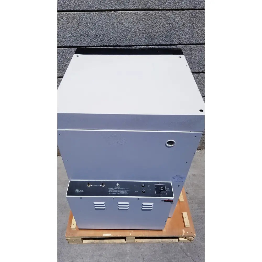 Gray industrial-grade electrical enclosure with white top panel and black control interface for precision scientific napco water jacketed co2 incubator