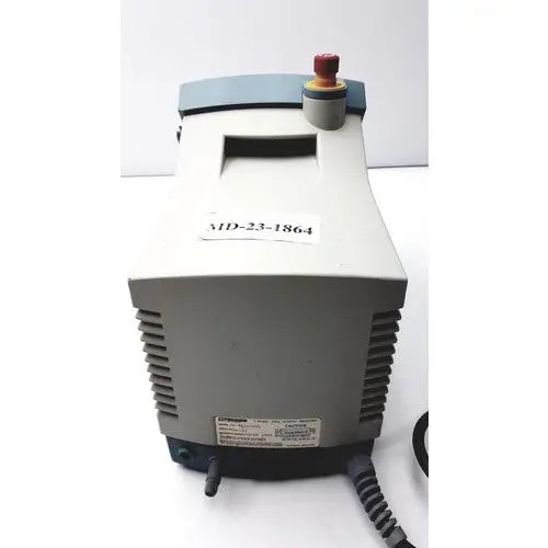 Gray industrial-grade premier aurora yl-0026-001 pump with red and yellow knob and ventilation slits along sides
