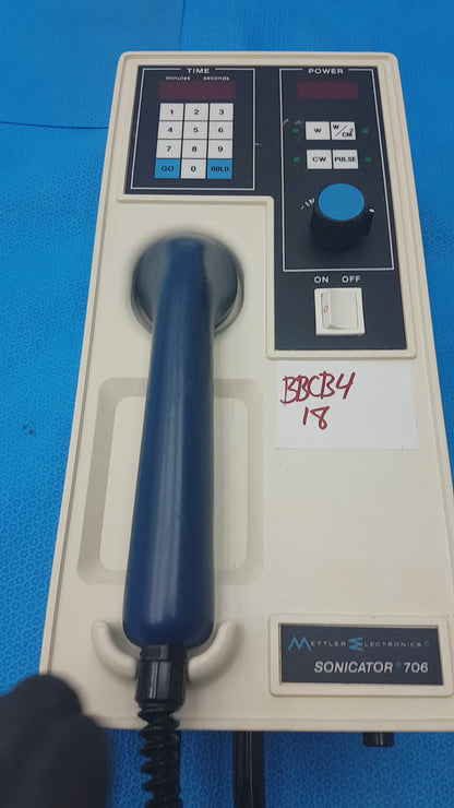 Mettler Electronics Sonicator 706 Ultrasound Therapy System Model - ME 706