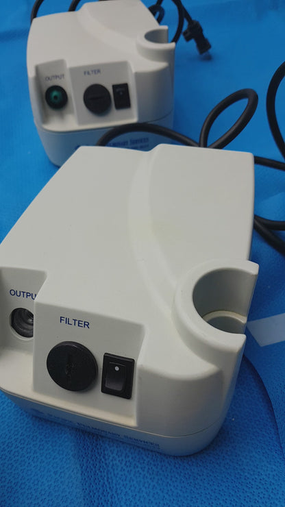 Lot of 2 Pacific Pulmonary Services Medical Air Compressor Nebulizer Units