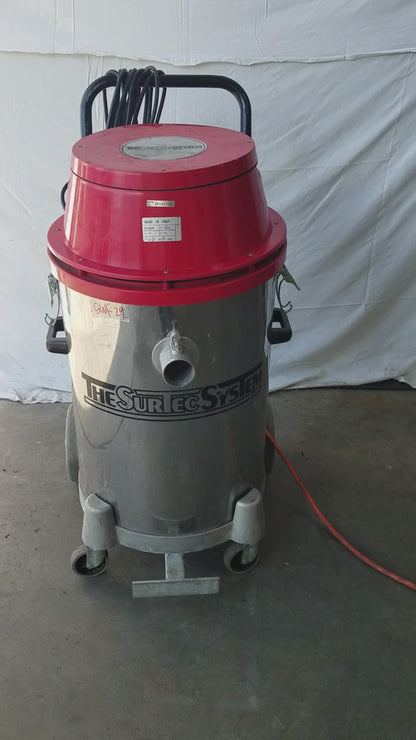 The Surtec System 450M Industrial Heavy Duty Wet/Dry Drum Vacuum Cleaner