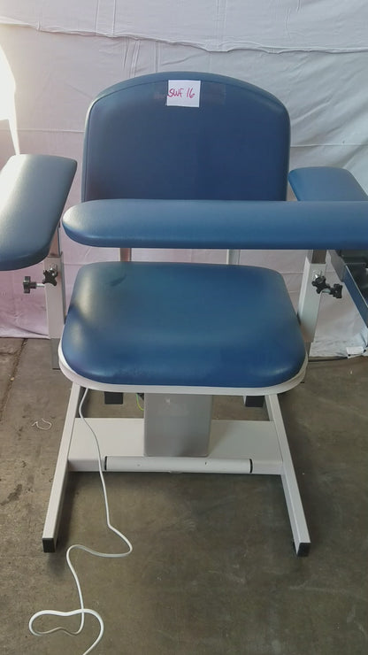 Clinton 6341 Power Series Blood Drawing Chair S/N CI-20565