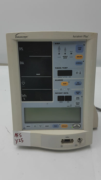 Datascope Accutorr Plus Portable Vital Signs Monitor P/N 0998-00-0444-61