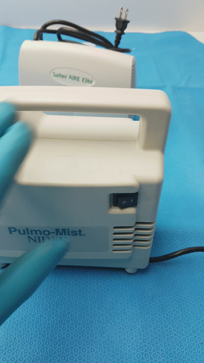 Lot of 2 Nidek Pulmo-Mist & Salter 8350-1 AIRE Elite Compressor Nebulizers