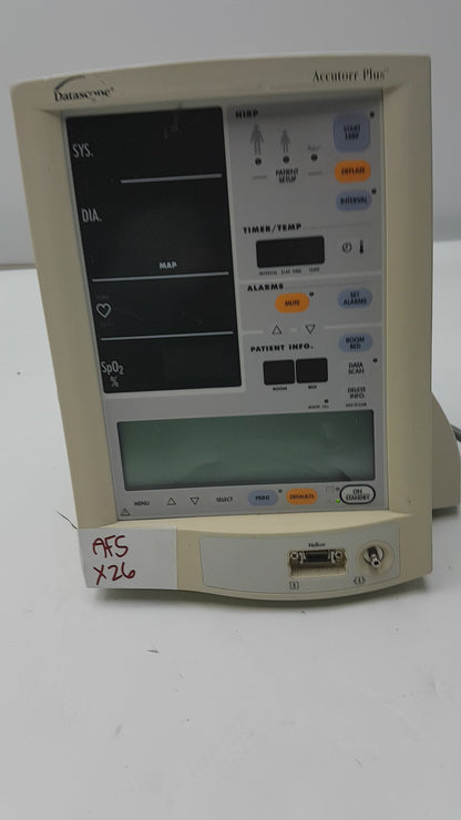 Datascope Accutorr Plus Portable Vital Signs Monitor P/N 0997-00-0427