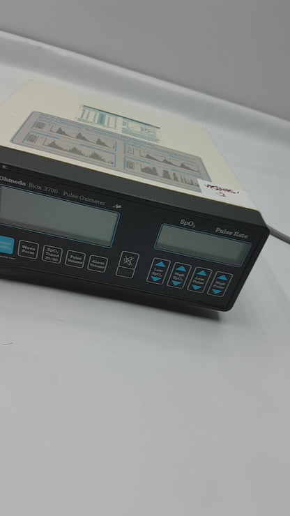 BOC Health Care Ohmeda Biox 3700 Pulse Oximeter Patient Monitor S/N FMAX00690