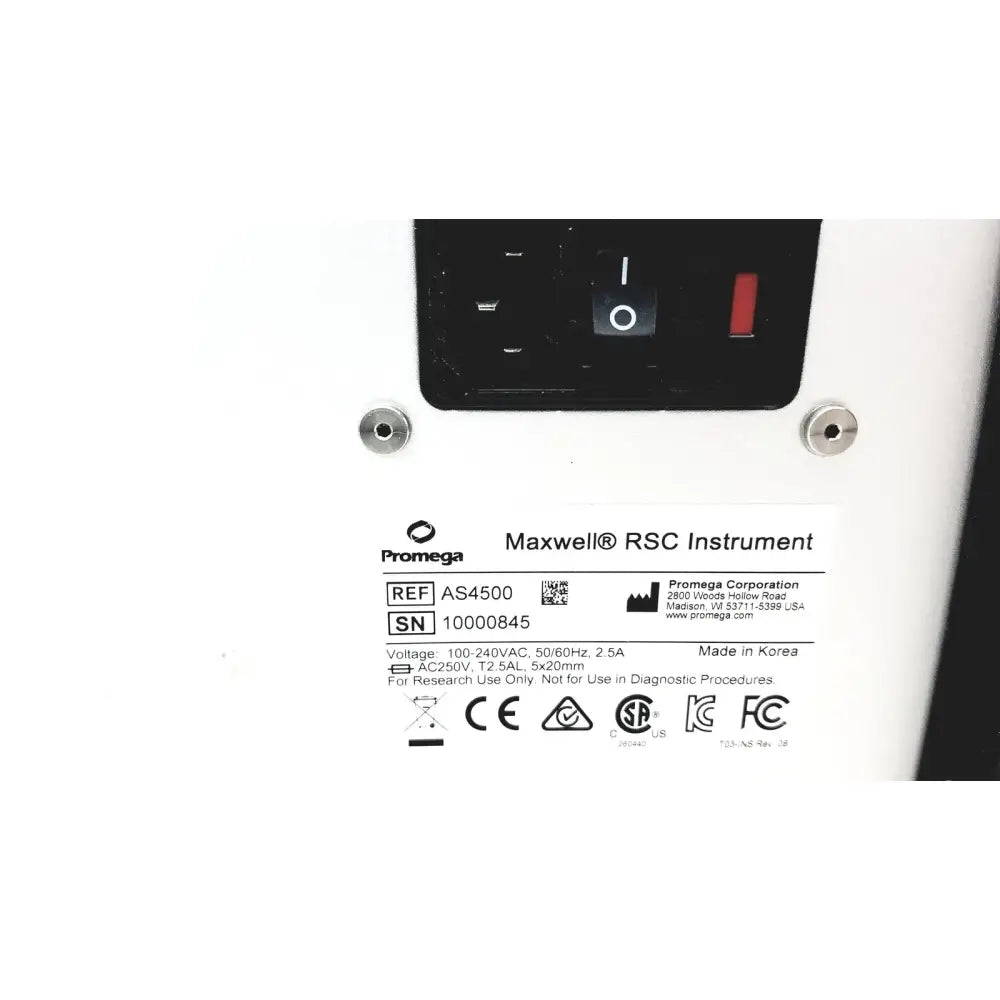 Promega Maxwell RSC AS4500 Automated Nucleiic Acid Purification Device Automated Nucleic Acid Purification System, second-hand product photo 7