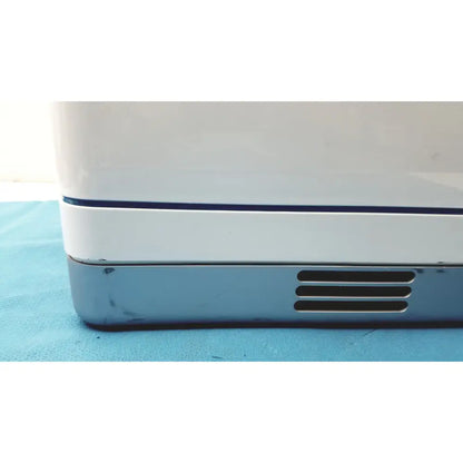 White and silver proteinsimple wes analyzer system with a blue accent stripe for advanced protein analysis