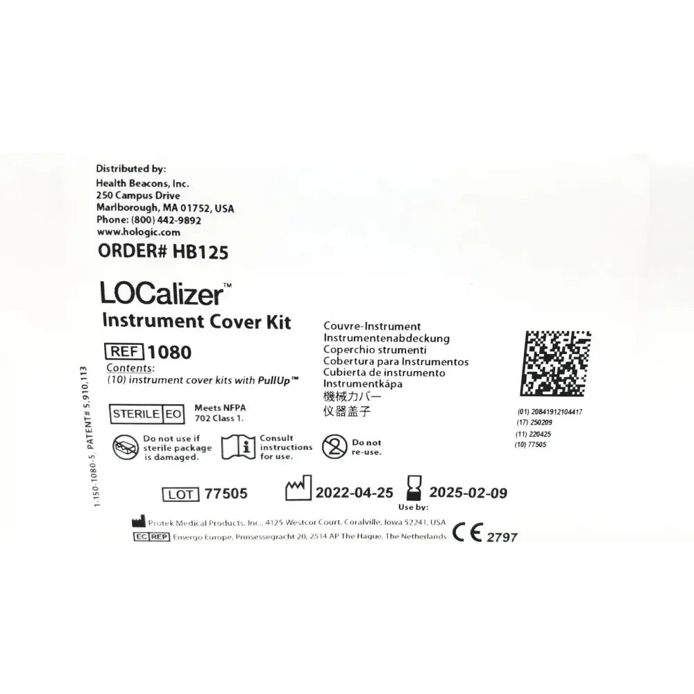 PROTEK MEDICAL PRODUCTS, INC. 1080 Localizer Instrument Cover Kit Instrument Cover Kit, second-hand product photo 5