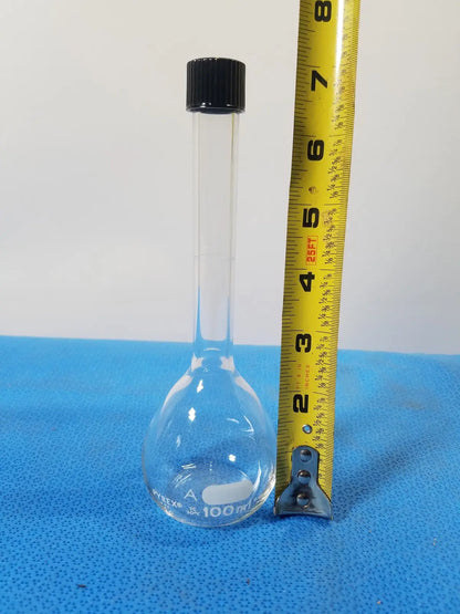 Pyrex 100 mL Round Bottom Kjeldahl Flask with Stopper – Borosilicate Laboratory Kjeldahl Flask, second-hand product photo 4