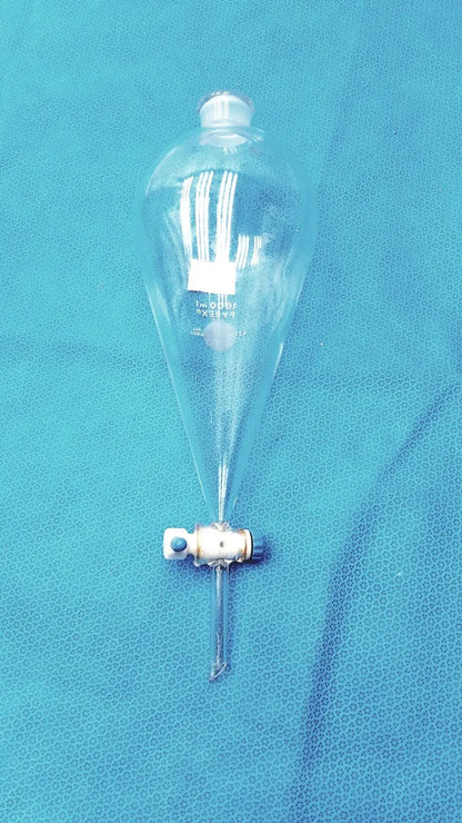 Pyrex 1000 mL Glass Separatory Funnel with Stopper – Borosilicate Glass Separatory Funnel, second-hand product photo 6