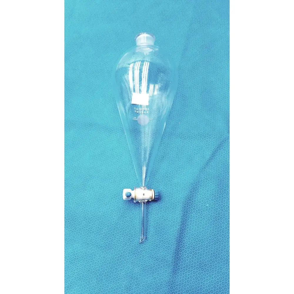 Pyrex 1000 mL Glass Separatory Funnel with Stopper – Borosilicate Glass Separatory Funnel, second-hand product photo 6
