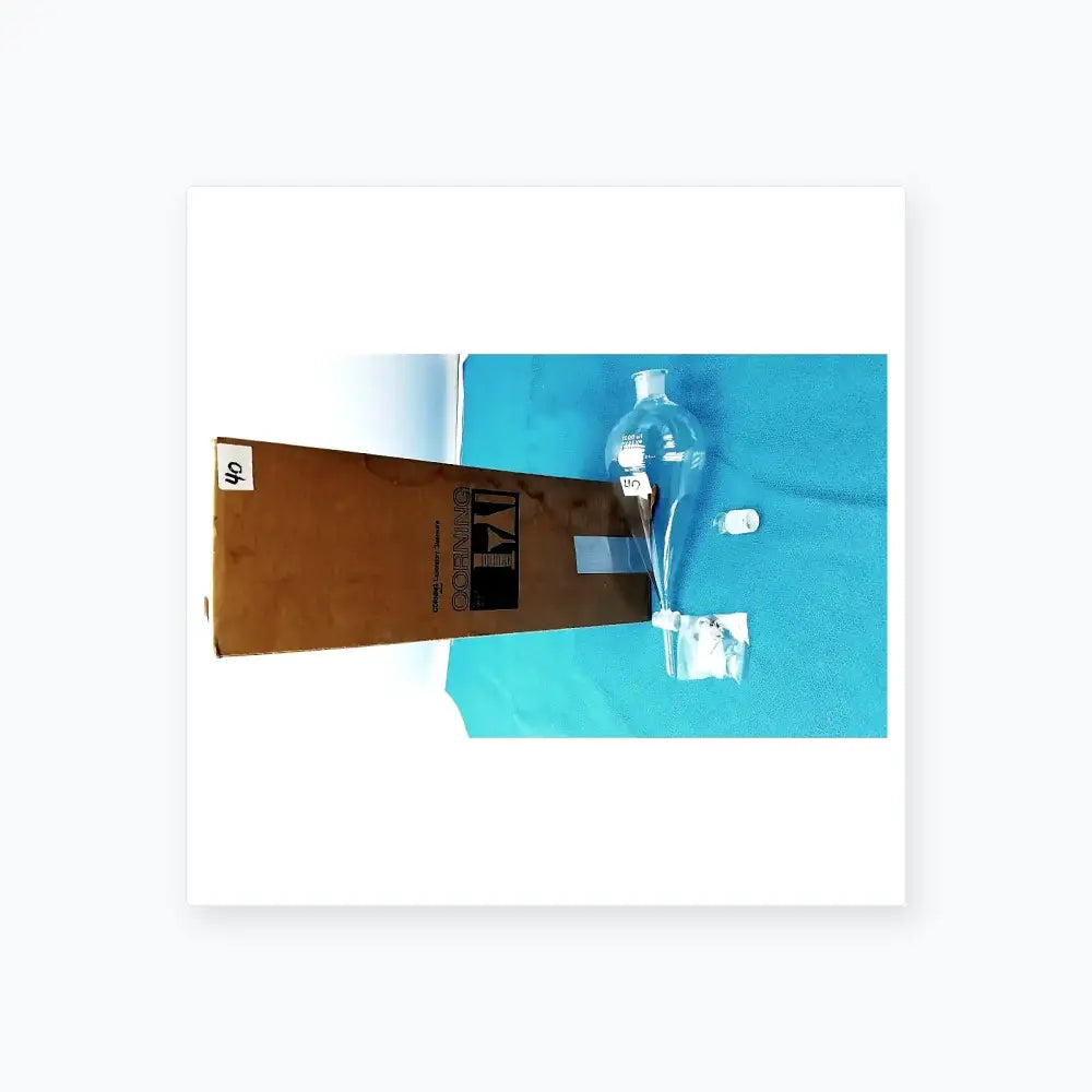 Pyrex 1000mL Glass Separatory Funnel with Stopcock – Transparent Labware Separatory Funnel, second-hand product photo 1
