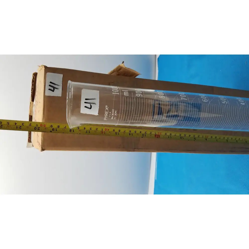 PYREX 1000mL Graduated Glass Cylinder – Laboratory Measuring Instrument Graduated Cylinder, second-hand product photo 1