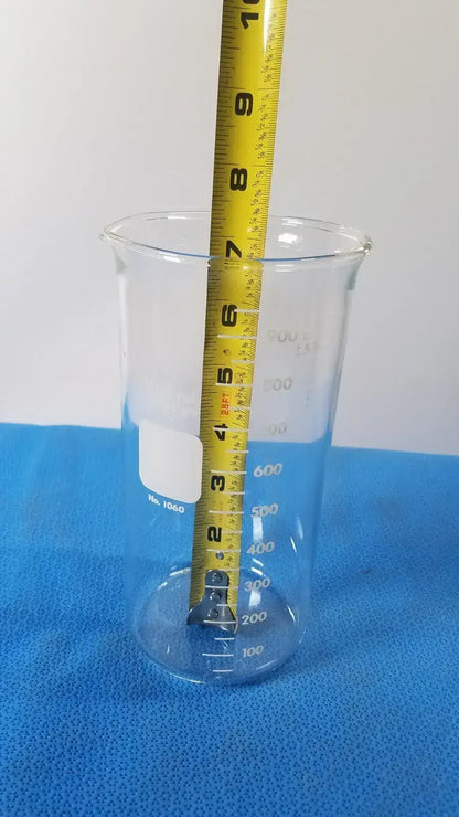 PYREX 1000mL Low Form Griffin Beaker – Durable Glass Laboratory Container Beaker, second-hand product photo 2