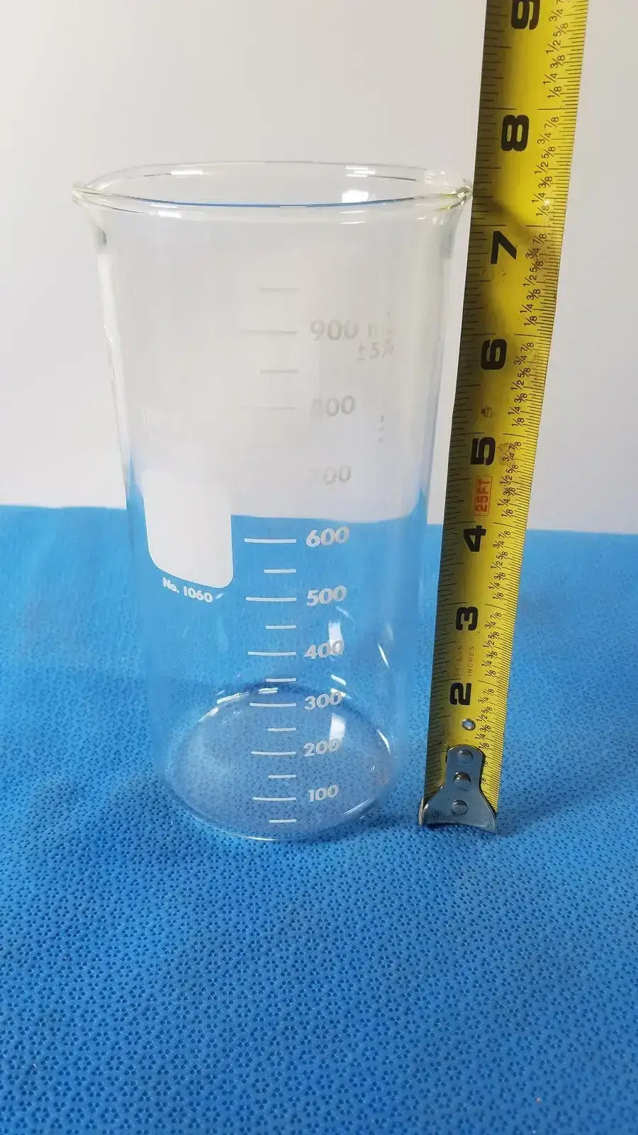 PYREX 1000mL Low Form Griffin Beaker – Durable Glass Laboratory Container Beaker, second-hand product photo 3