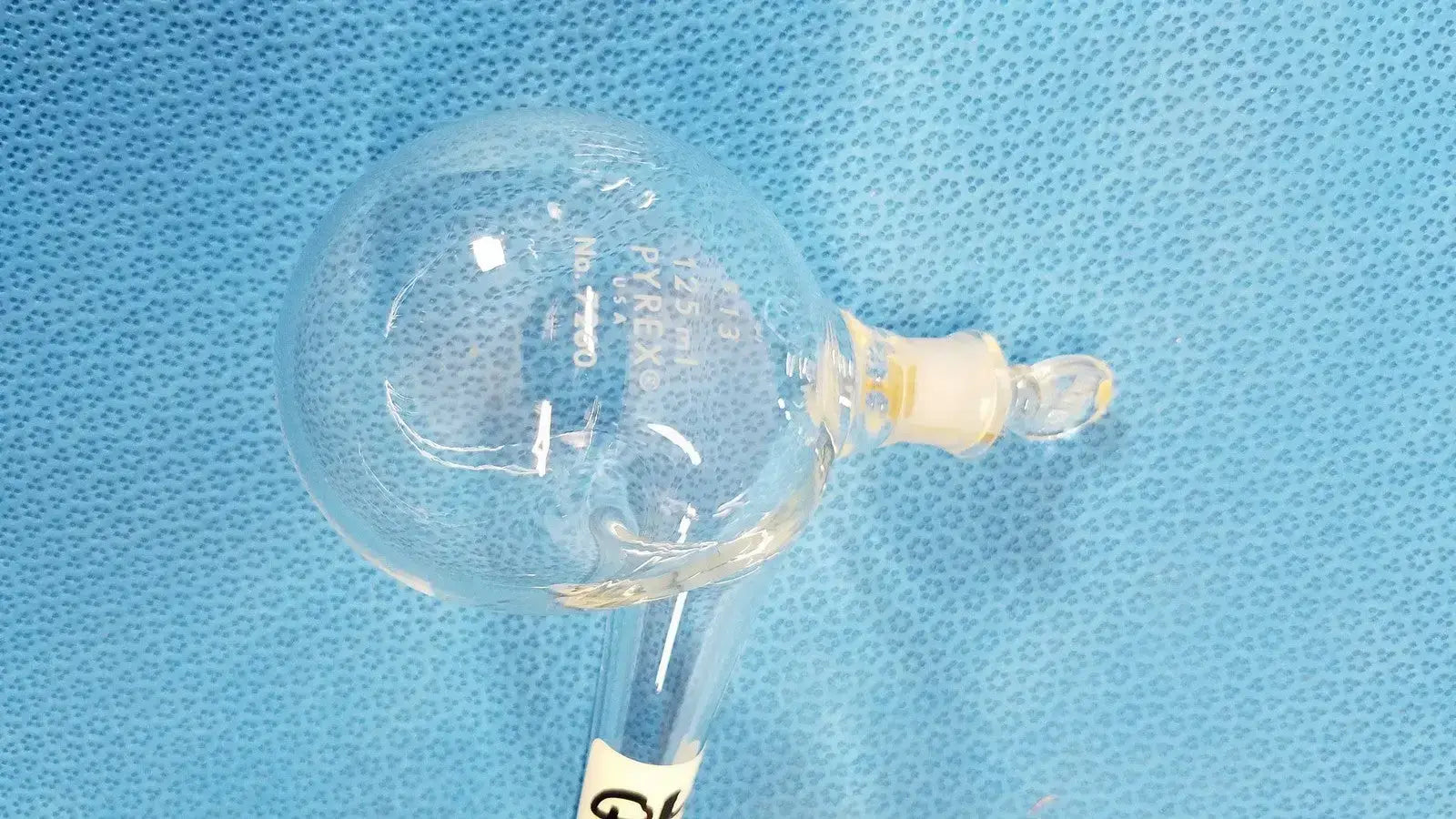 PYREX 125ml Lab Glass Retort Flask Bottle Borosilicate Laboratory Glassware Laboratory Glassware, second-hand product photo 2