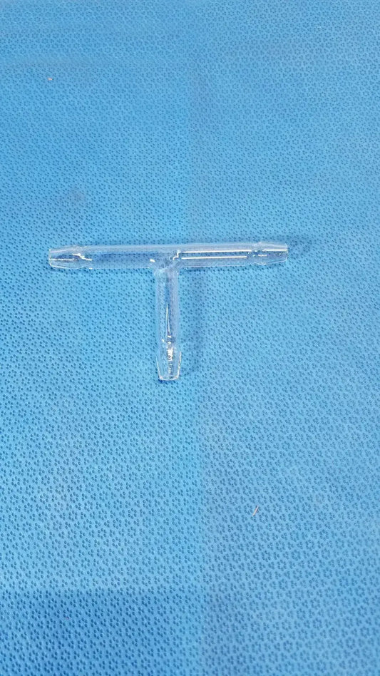Pyrex 12mm Constricted 'T' Borosilicate Tubing Connector – Laboratory Glassware Laboratory Glassware Connector, second-hand product photo 1