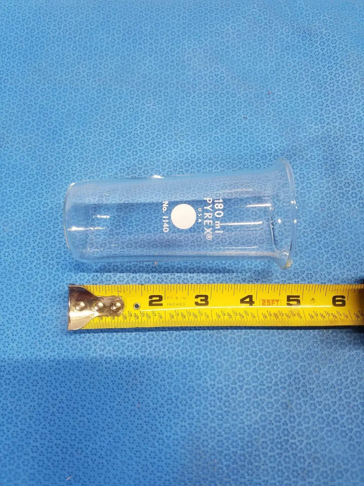 Pyrex 180 mL Glass Beaker – Borosilicate Laboratory Measuring Vessel Laboratory Beaker, second-hand product photo 2