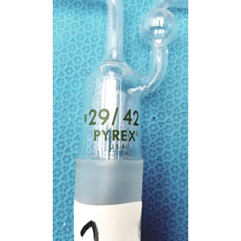 Clear glass pyrex 250ml coarse fritted filter funnel with frosted lower section and etched markings borosilicate