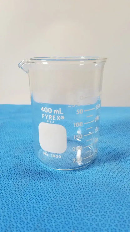 PYREX 400 mL Glass Beaker, Griffin Low Form, Heavy-Duty Laboratory Ware Glass Beaker, second-hand product photo 4
