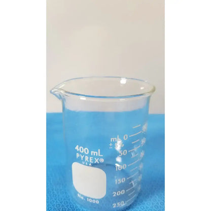 PYREX 400 mL Glass Beaker, Griffin Low Form, Heavy-Duty Laboratory Ware Glass Beaker, second-hand product photo 1