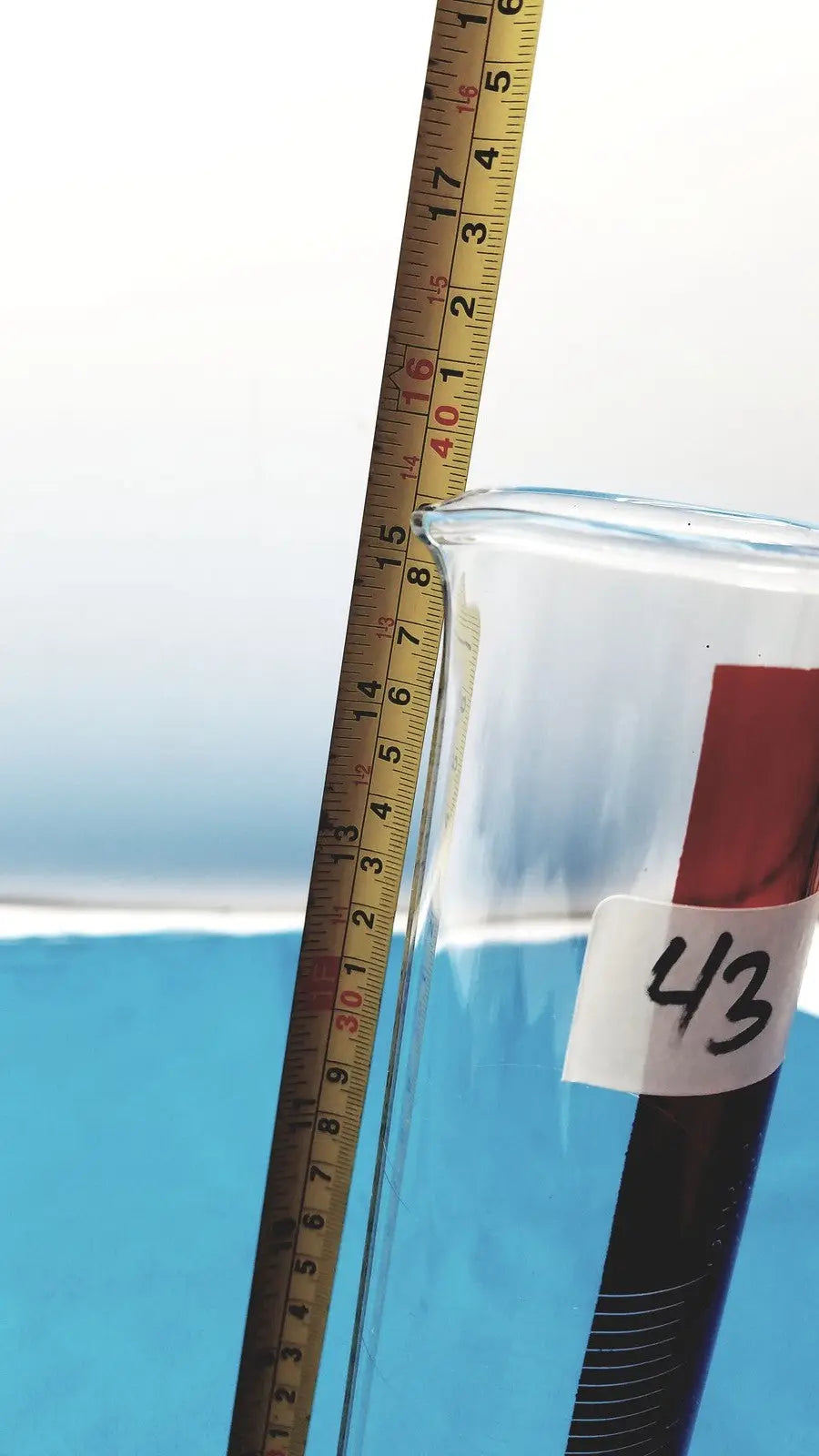 PYREX 500 mL Glass Graduated Mixing Cylinder – Lifetime Red Markings Graduated Cylinder, second-hand product photo 2