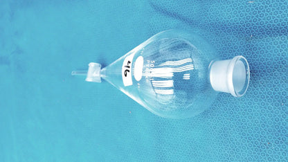 PYREX / Corning Pyrex 6404 Separatory Funnel Corning #27 Stopper 4 mm PTFE Valve Lab Glass 500m Laboratory Glassware, second-hand product photo 7