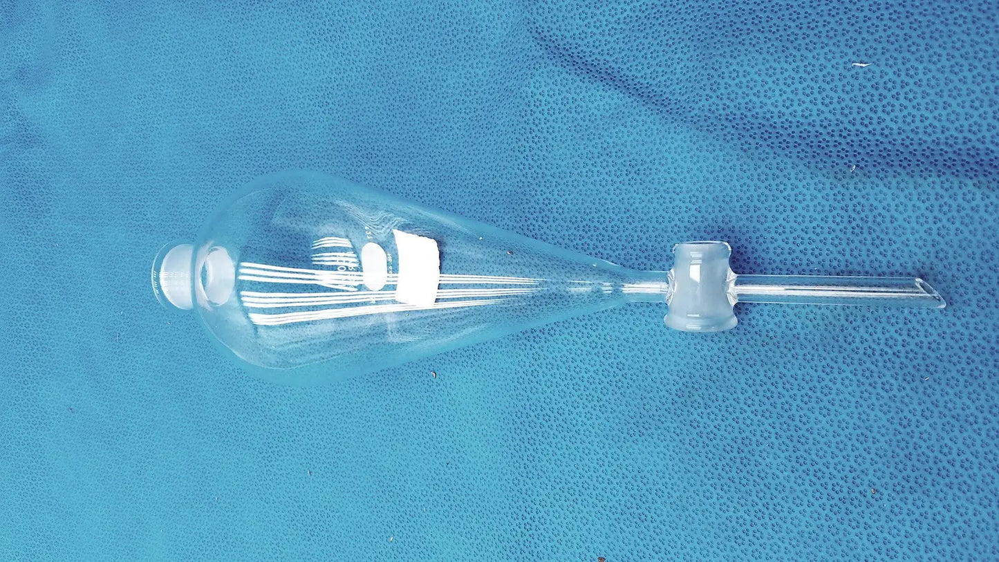 PYREX / Corning Pyrex 6404 Separatory Funnel Corning #27 Stopper 4 mm PTFE Valve Lab Glass 500m Laboratory Glassware, second-hand product photo 4