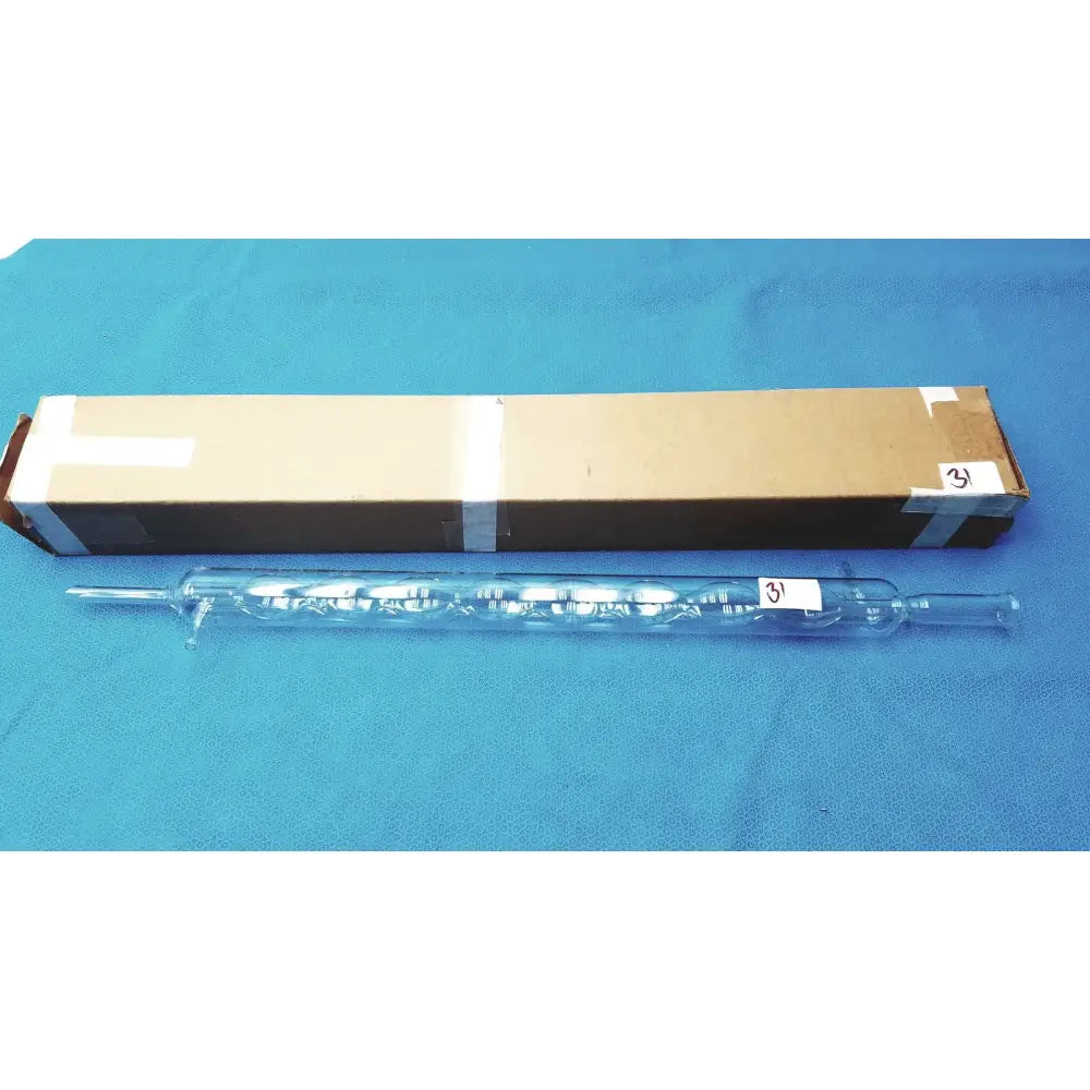 PYREX Allihn Condenser – 21" Jacketed Glass Column, 29/42 Joint Laboratory Condenser, second-hand product photo 1