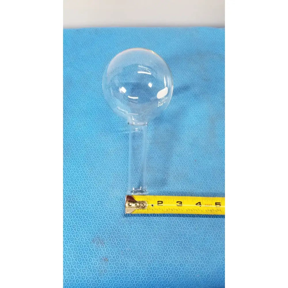PYREX Boiling Flask, 500 mL, Long Neck, Round Bottom, Tooled Mouth Laboratory Glassware, second-hand product photo 4