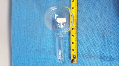 PYREX Boiling Flask, 500 mL, Long Neck, Round Bottom, Tooled Mouth Laboratory Glassware, second-hand product photo 5