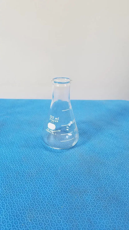 PYREX Erlenmeyer Flask, 125 mL, Glass, Narrow Mouth, Plain Erlenmeyer Flask, second-hand product photo 4