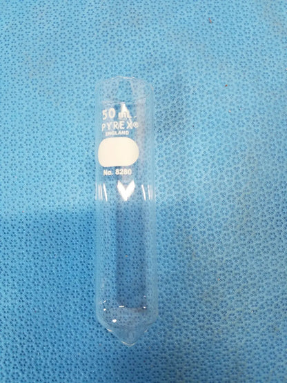 Pyrex Glass 50 mL Centrifuge Tube – Round Bottom Laboratory Glassware Centrifuge Tube, second-hand product photo 1