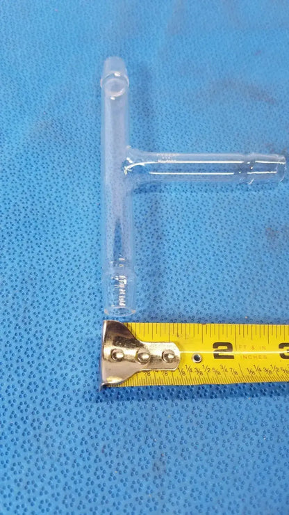 PYREX Glass "T" Shaped Serrated Hose Connecting Tube – 15mm Laboratory Glassware, second-hand product photo 2