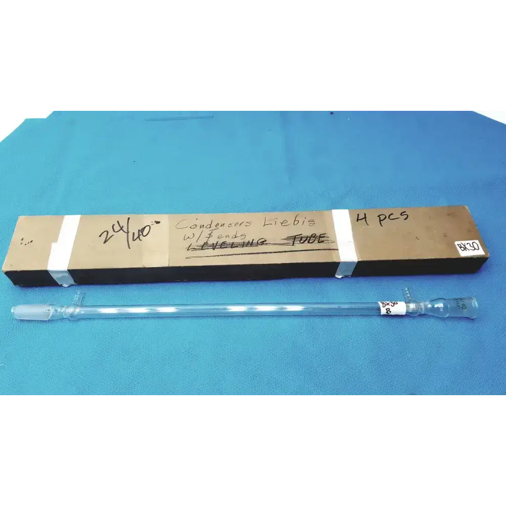 PYREX Jacketed Liebig Condenser – West-Style Glass Distillation Labware Laboratory Condenser, second-hand product photo 1