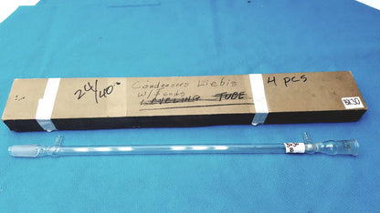 PYREX Jacketed Liebig Condenser – West-Style Glass Distillation Labware Laboratory Condenser, second-hand product photo 1