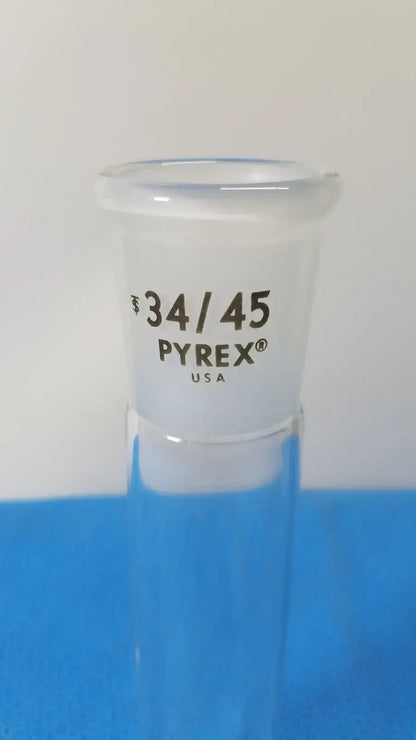 Pyrex Laboratory Glassware 34/45 Ground Outer Joint Full Length Borosilicate Laboratory Glassware, second-hand product photo 2