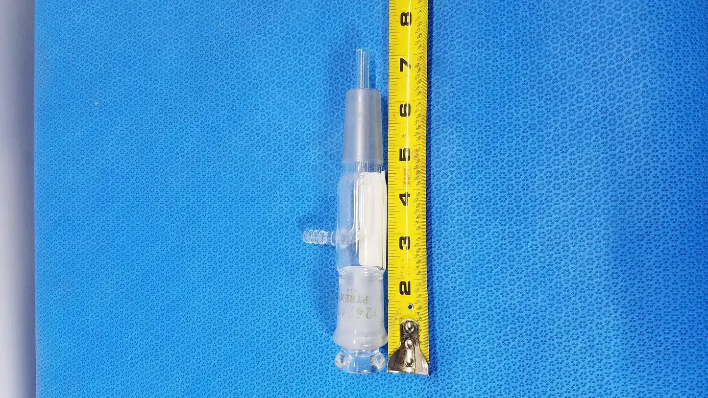 PYREX Laboratory Vacuum Adapter Glass 24/40 Ground Joint Borosilicate Laboratory Glassware Adapter, second-hand product photo 4
