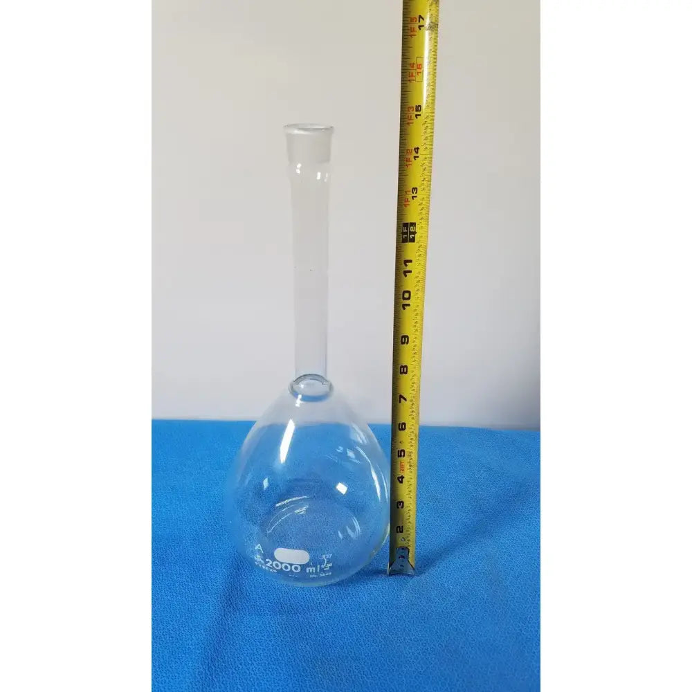 PYREX Volumetric Flask, 2000 mL, Class A, Glass TC Volumetric Flask, second-hand product photo 3