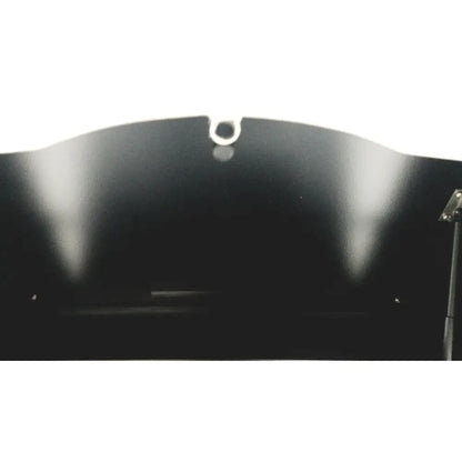 Black leather handbag with a silver metal ring at the top shown alongside pyrosequencing PSQ96 analysis pyrosequencer