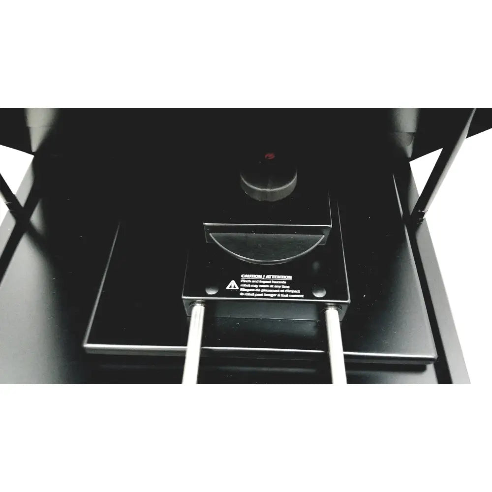Black industrial-grade laser engraving machine with metallic parts and warning label for pyrosequencing psq96 analysis