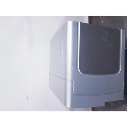 Silver-colored boxy computer monitor with dark screen and rounded edges in Qiagen Qiacube automated dna rna purification system
