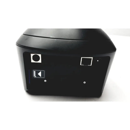 Black plastic quidel sofia laboratory analyzer 1178000 back panel with circular camera lens ethernet port and power button