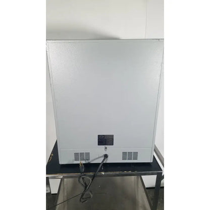 Silver metallic quincy lab 30gc gravity convection lab oven with matte finish and black power cord